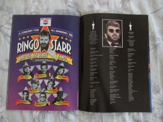 Beatles STUNNING RINGO STARR SIGNED 1989 U.  S.  TOUR PROGRAM FULL NAME 5