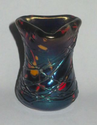 Rare Fenton Off Hand Mosaic Threaded Toothpick Holder Only One Prototype Nthcs