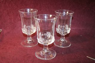Eapg Set Of 3 Goblets - Atlanta Pattern - Fostoria Ca.  1895