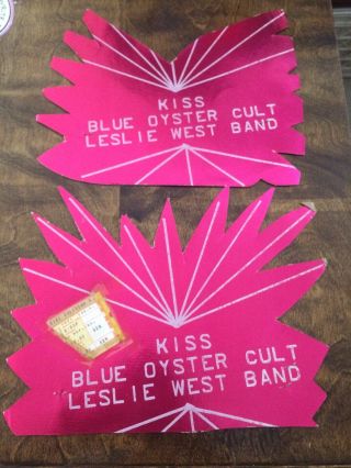 Kiss Year’s Eve 75/76 Paper Hats With Ticket Stub Ephemera Memorabilia