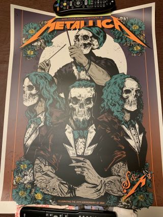 Metallica And Symphony Poster S&m2 Night 1,  173/670 Chase Center Sept 6