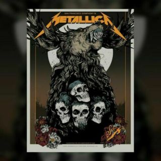 Metallica S&m2 San Francisco Symphony Poster Night 2 Chase Center 9 - 8 - 19