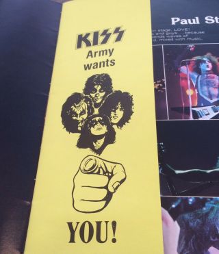 KISS Alive On Tour 1976 Program w/ KISS Army Insert & Ticket Stub 5