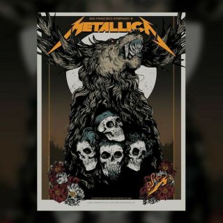 Metallica And Symphony Concert Poster S&m2 Night 2,  Chase Center Sept 8 Print