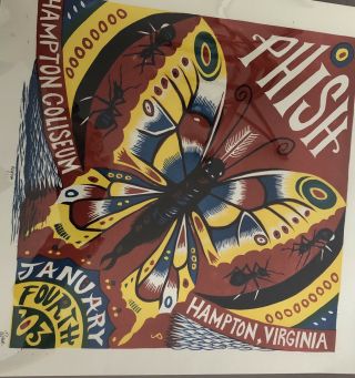Phish Hampton Virginia Poster From 1/4/03 By Jim Pollock Va Print Out Of 750 Le