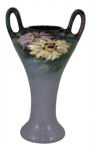 Weller Pottery Eocean Late Line Handled Factory Lamp Vase