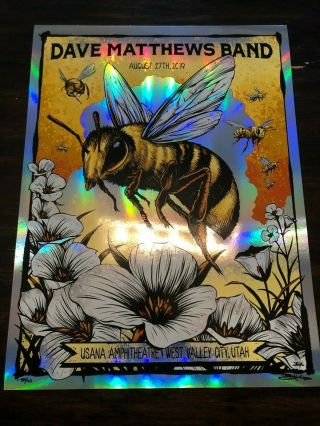 Dave Matthews Band 2019 West Valley Utah Brandon Heart Print Poster Foil X/45