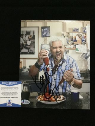 Guy Fieri Signed 8x10 Photo Beckett Bas Diners Drive Ins And Dives 3