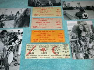 Woodstock 4 1969 Tickets Janis Joplin Jimi Hendrix Ccr Bill Graham Tya