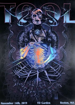 Tool Fear Inoculum Tour Poster Limited Edition Boston Td Garden 11/14/19 251/650