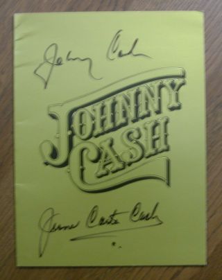 Johnny Cash Photo Souvenir Photo Book Signed Johnny Cash And June Carter Cash