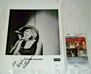Jsa Signed Lucinda Williams B&w 8x10 Promo Photo Autographed Country Music 1990s