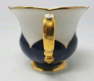Meissen B Form Cobalt Blue and Gold Oversized Tea Cup & Saucer 3