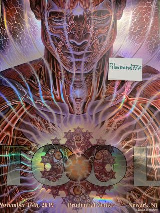 Tool Band Tour Poster By Alex Grey Prudential Center Newark Jersey Nj 800