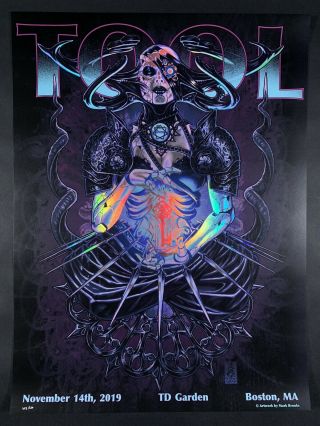Tool Fear Inoculum Tour Poster Limited Edition Boston Td Garden 11/14/19 343/650