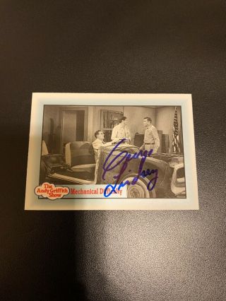 George Lindsey Goober Signed Card The Andy Griffith Show Mayberry