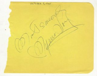 Myrna Loy Cut Signature Autograph The Thin Man Manhattan Melodrama