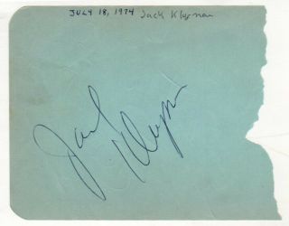 Jack Klugman & Eileen Barton Cut Signatures Autograph The Odd Couple Singer 2
