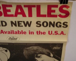 The Beatles - Rubber Soul - 1965 Capitol Records 34x22 US PROMO Poster 5