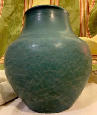 Hampshire 6’25 " Arts & Crafts Vase 142in Matt Veined Blue Leathery Glaze Minty