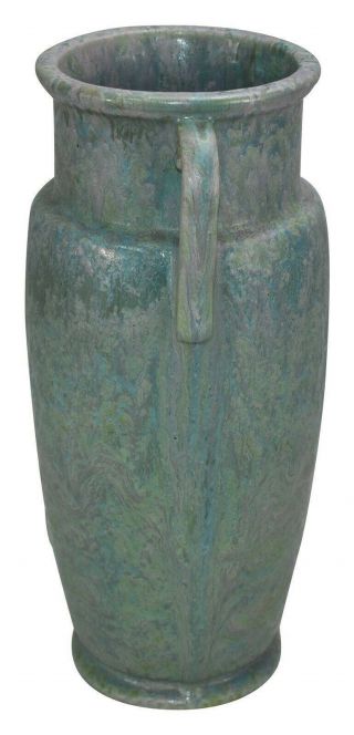 Roseville Pottery Carnelian II Blue And Green Ceramic Vase 320 - 12 2