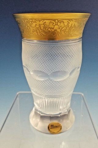 Moser Splendid Gold Crystal Glass 6 Oz Flat Tumbler 5 1/4 "