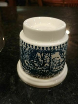 Rare Royal China Currier And Ives Candle Lamp & 60 Peices Of Dinnerware