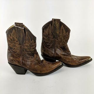 Miranda Lambert IDYLLWIND Brown Leather Stitching Cowboy Boots Size 8.  5 B 2
