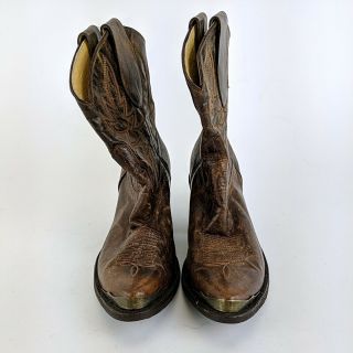 Miranda Lambert IDYLLWIND Brown Leather Stitching Cowboy Boots Size 8.  5 B 3