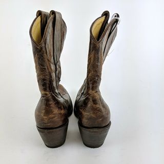 Miranda Lambert IDYLLWIND Brown Leather Stitching Cowboy Boots Size 8.  5 B 4