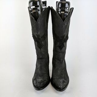 Miranda Lambert IDYLLWIND Black Leather Cowboy Boots Size 8.  5 B 3