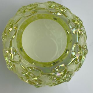 Fenton Glass FaIry Light Lamp Yellow Topaz Vaseline LILY OF THE VALLEY 8404 TO 6