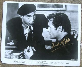Dick Miller " A Bucket Of Blood " Autograph Vintage Photo