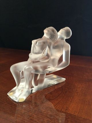 Lalique Crystal Nude " Statuette Danseurs Enlaces " -