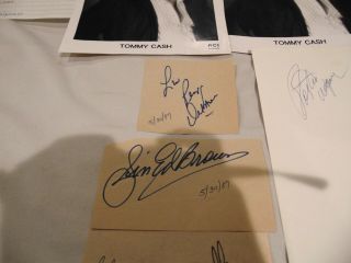 Vintage Country Music Star Autographs Patsy Cline Porter Wagonner Jim Ed Brown 2