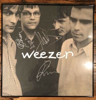 Rare Vintage 1996 Weezer Signed Promo Poster Geffen Records