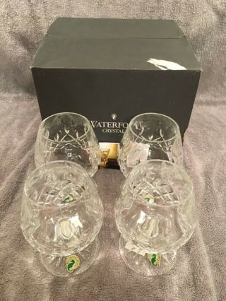 Set Of 4 Waterford Crystal Lismore Balloon Brandy Glasses 5 1/4 Tall 283214