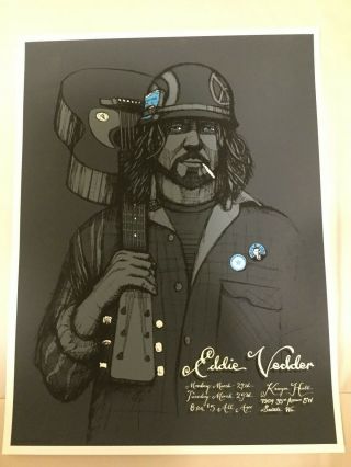 Eddie Vedder - Concert Poster - Kenyon Hall - Seattle 5/28/2008 - Klausen