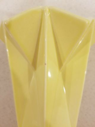 Vintage c.  1962 - 1967 Yellow Red Wing Prismatique Cubist Vase 798 8 