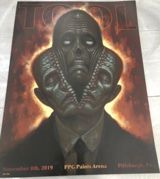 Tool Band Tour Poster /650 Chet Zar Pittsburgh Nov 8 2019 11/8/19