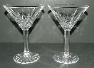 Waterford Crystal Lismore - 2 Martini Glasses - 6 1/8 " Tall