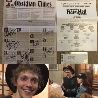 Bat Out Of Hell Broadway The Obsidan Times Cast Signed (playbill) Andrew Polec