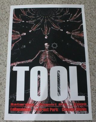 Tool Poster Chicago,  Il 8/8/2009 Adam Jones Lollapalooza Numbered Of 456