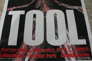 TOOL POSTER CHICAGO,  IL 8/8/2009 ADAM JONES LOLLAPALOOZA NUMBERED OF 456 3