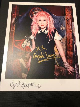 Cyndi Lauper Authentic Signed 8x10 Photo Autographed,  Musician