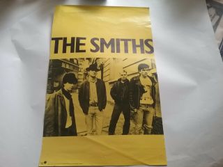 The Smiths 1985 Us Tour Promo Poster Blank Vg 9 Staple Holes Crease Rare Vtg Htf