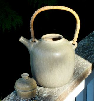 1960 ' s Art Pottery Teapot with Harefur Glaze by Frode Bahnsen,  Palshus,  Denmark 11