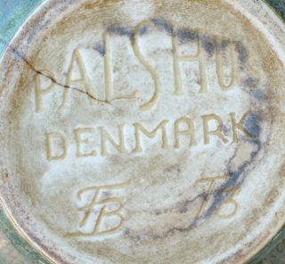 1960 ' s Art Pottery Teapot with Harefur Glaze by Frode Bahnsen,  Palshus,  Denmark 12