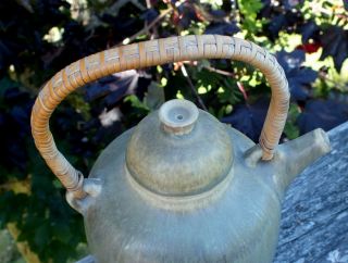 1960 ' s Art Pottery Teapot with Harefur Glaze by Frode Bahnsen,  Palshus,  Denmark 5