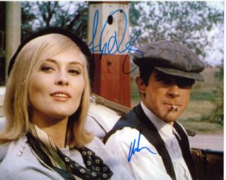 Faye Dunaway Warren Beaty Bonnie And Clyde Signed By Both 8x10 Photo With
